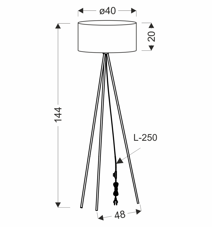 VANTI  lampa podłogowa złoty 1x40W E27 abażur limonkowy