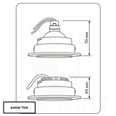Trimless bezramkowy downlight Podtynkowy Biały ULAC240