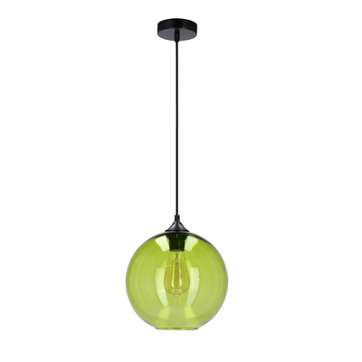 Lampa wisząca Edison szklana kula zielona do salonu nad stół E27 Candellux