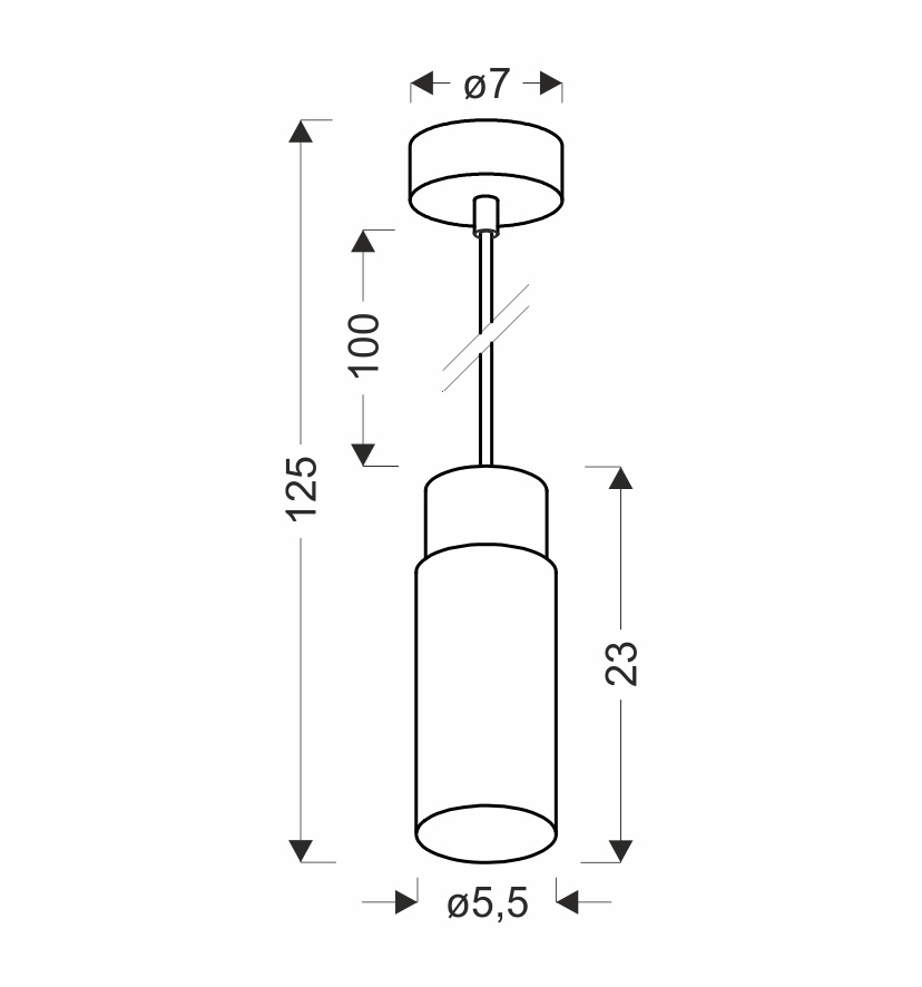 Lampa wisząca tuba Claro biała metalowa 1xGU10 pojedyncza