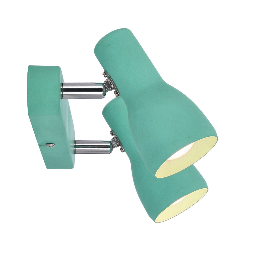 Lampa sufitowa Picardo regulowana metalowa 2-punktowa miętowa E14