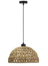 Lampa wisząca z abażurem Balli beżowy abażur do jadalni E27 pojedyncza