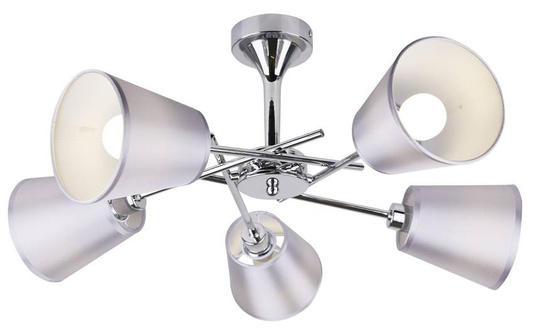 Lampa sufitowa Vox z abażurami regulowana 5-punktowa do salonu