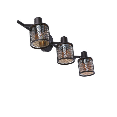Lampa sufitowa Canabera listwa ze szklanymi kloszami regulowana 3-punktowa