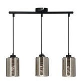Lampa wisząca Cox potrójna szklane klosze chromowe do jadalni E27