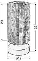 Lampka nocna Cox szklana chrom srebrny E27 Candellux