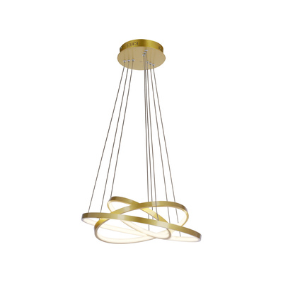 Lampa wisząca Lune złota LED 60W okrągła 50 cm nowoczesna
