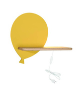 Kinkiet IQ Kids Balloon do pokoju dziecięcego z półką LED zintegrowany żółty
