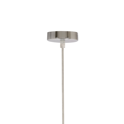 Lampa wisząca Nocturno szklany klosz 3D srebrna do salonu regulowana E27