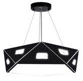 Lampa wisząca Nemezis czarna pięciokątna LED 24W regulowana do salonu