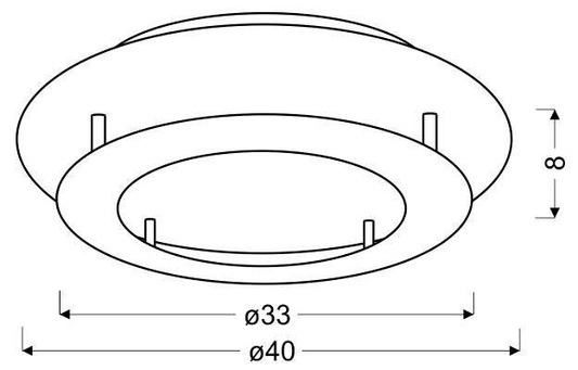 Plafon LED Merle okrągły 40 cm 3000K złoty IP20