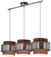 Lampa wisząca z abażurami Hare chrom szary+srebrny potrójna do jadalni