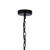Lampa wisząca Sparta potrójna metalowa czarno-srebrna do salonu 3xE27