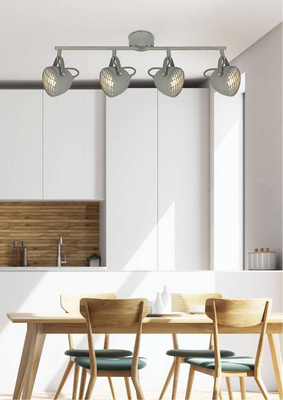 Lampa sufitowa PENT listwa regulowana 4-punktowa do korytarza metalowa