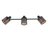 Lampa sufitowa Canabera listwa ze szklanymi kloszami regulowana 3-punktowa
