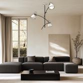 Lampa sufitowa Zumba biało-czarna regulowana 3-punktowa metalowa E14