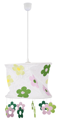 Lampa wisząca Pipi w kwiatki pojedyncza z tworzywa sztucznego do sypialni
