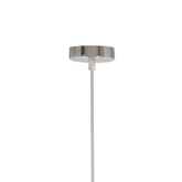 Lampa wisząca Nocturno szklany klosz 3D srebrna do salonu regulowana E27