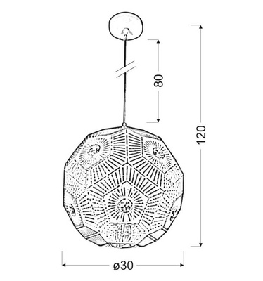 Lampa wisząca Euphoria czarna metalowa kula do salonu 1xE27 nowoczesna