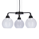 Lampa wisząca Caldera szklana potrójna kula białe klosze do salonu E27