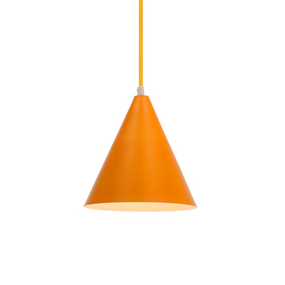 Lampa wisząca Voss Ledea żółta stożek metalowa do kuchni nad stół E27 1-płomienna