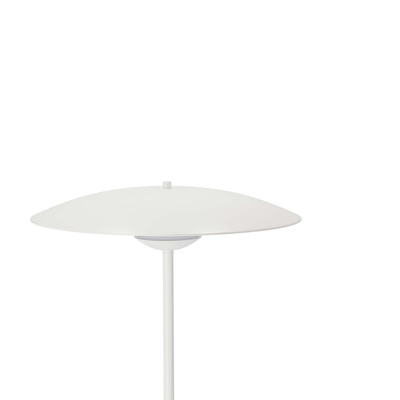 Lampa stojąca LUND w stylu skandynawskim – biały klosz talerz - nowoczesna lampa podłogowa LED