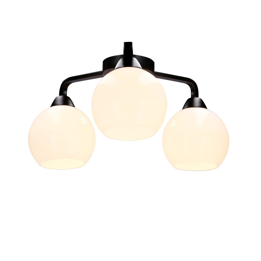 Lampa sufitowa Caldera ze szklanymi kloszami 3-punktowa do kuchni