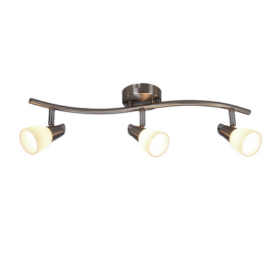 Lampa sufitowa SELIA listwa ze szklanymi kloszami regulowana 3-punktowa