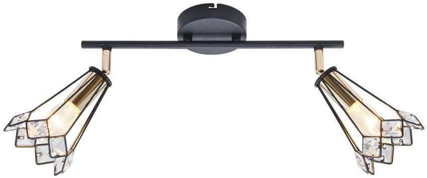 Lampa sufitowa Isla regulowana 2-punktowa LED do salonu metalowa