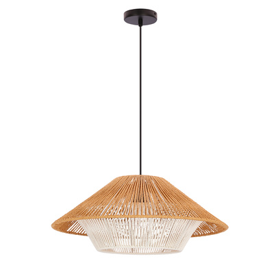 Lampa wisząca z abażurem Africa do sypialni i jadalni czarna 1xE27
