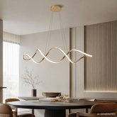 Lampa wisząca Snello nad wyspę kuchenną złota LED zmienna barwa 32W