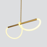 Lampa wisząca Supreme LED podłużna złota 80 cm do jadalni nad stół