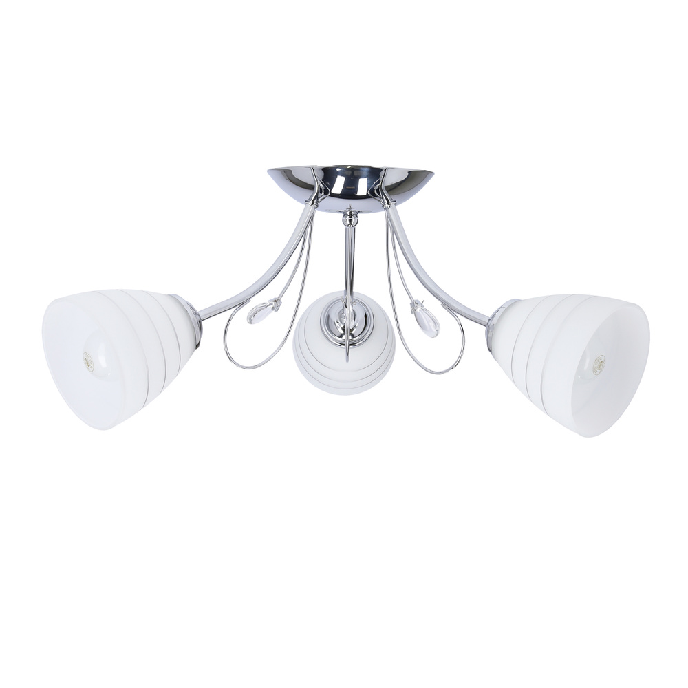 Lampa sufitowa Simpli ze szklanymi kloszami 3-punktowa do salonu