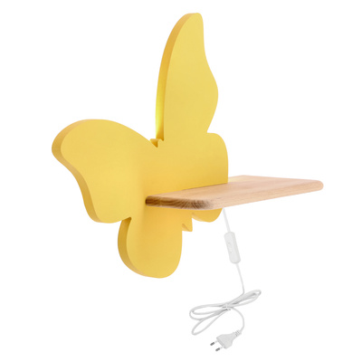 Kinkiet Butterfly IQ Kids do pokoju dziecięcego z półką LED zintegrowany