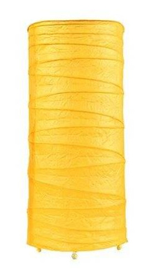 Lampka nocna Buton żółta papierowa z abażurem E14 Candellux