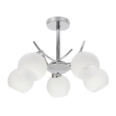 Lampa sufitowa AMOS ze szklanymi kloszami 5-punktowa do salonu
