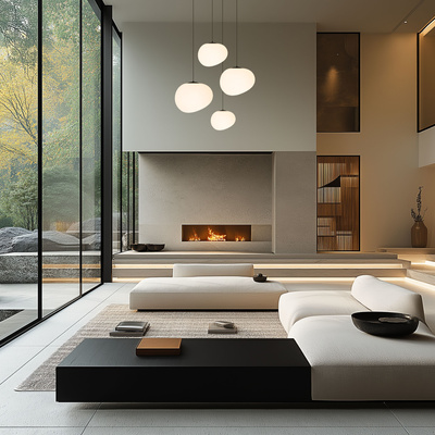 Lampa wisząca STONES 20 cm w stylu Japandi - z białym akrylowym kloszem inspirowanym kamieniem - minimalistyczne oświetlenie sufitowe do salonu E27
