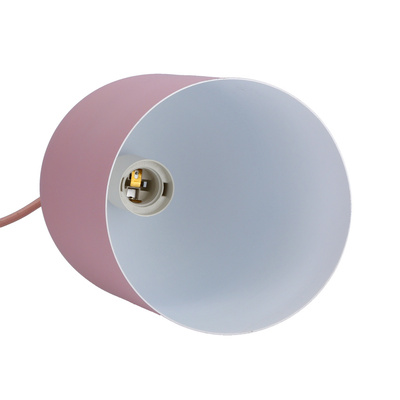 Lampa wisząca Oss Ledea różowa metalowa pojedyncza do salonu E27