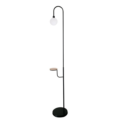 Lampa podłogowa Vanity z półką do salonu z kloszem E27 IP20