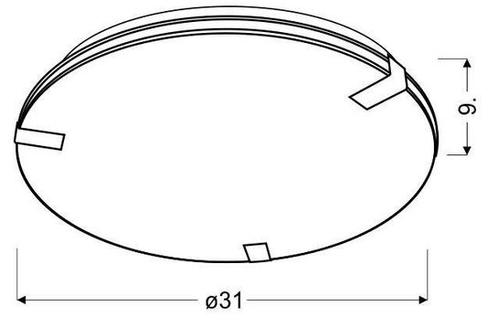 Plafon Noble biały okrągły 31 cm do łazienki salonu kuchni E27