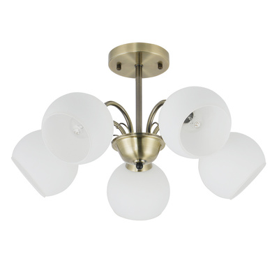 Lampa sufitowa NESTOR ze szklanymi kloszami 5-punktowa do salonu