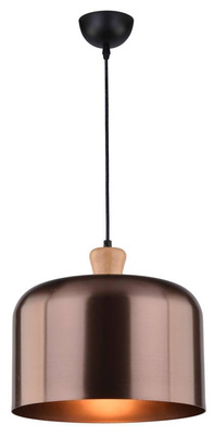 Lampa wisząca Dictoria metalowy klosz brązowy do salonu i jadalni E27 pojedyncza