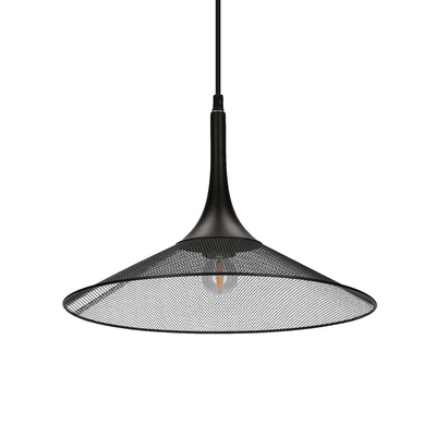 Lampa wisząca Kiruna M czarna metalowa do salonu nad stół 1xE27 36 cm