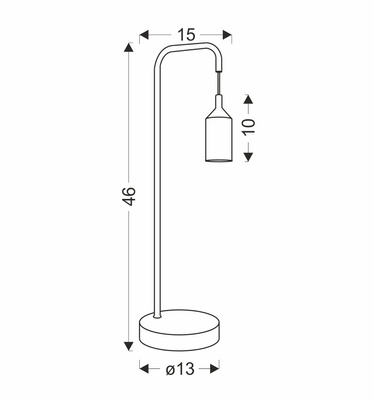 Lampka nocna Laren Ledea szara metalowa industrialna E27