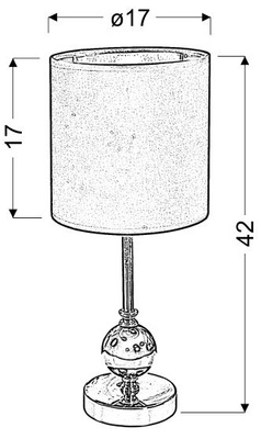 Lampka nocna Melba czarna miedziana z abażurem E14