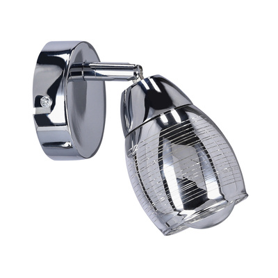Kinkiet Milton regulowany metalowy chrom do salonu nad lustro E14