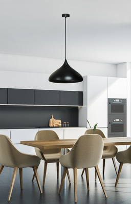 Lampa wisząca Viborg czarna metalowa 42cm do jadalni nad stół 1xE27
