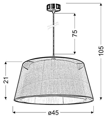 Lampa wisząca z abażurem Charlie biała nowoczesna pojedyncza do salonu