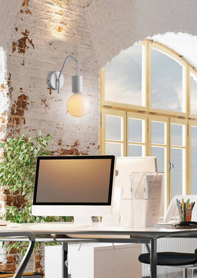 Kinkiet Basso biały metalowy industrialny do salonu 1xE27 Candellux