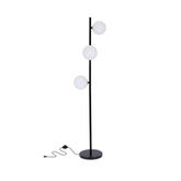 Lampa podłogowa Kama klasyczna z kloszem 3-punktowa do salonu